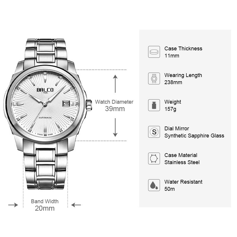 BALCO Mechanical Watches Fashion Casual Watch