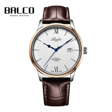 Load image into Gallery viewer, BALCO Men Leather Automatic Mechanical Watches 41mm Dial