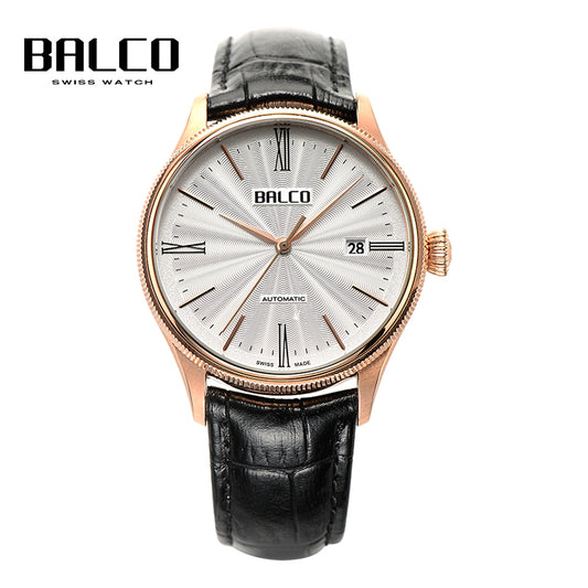 BALCO Men's Automatic Watches 41mm Leather Casual Watch