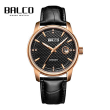 Load image into Gallery viewer, BALCO Men Watch Automatic Leather Vintage Wristwatches