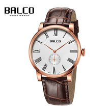 Load image into Gallery viewer, BALCO Men Quartz Watch Leather Business Wristwatch 40mm