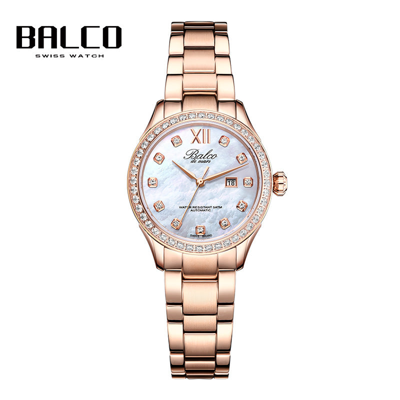 BALCO Women Mechanical Wristwatch-Calendar,Ziron Dial,Fashion Style for Work