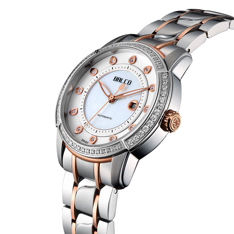 BALCO Women Mechanical Watches High-end Luxury Zircon dial