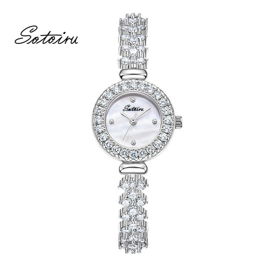 Sotoiru Women Watches Light Luxury Watch With Zircon for Her Gift