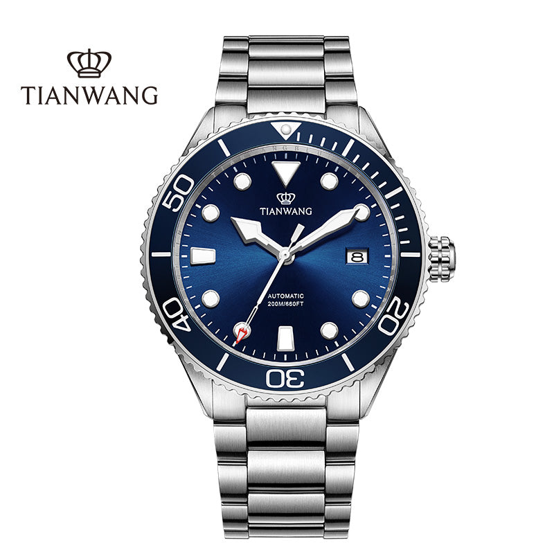 TIAN WANG Diving Watch 20ATM Man Watch Steel Sport Watches GS201251