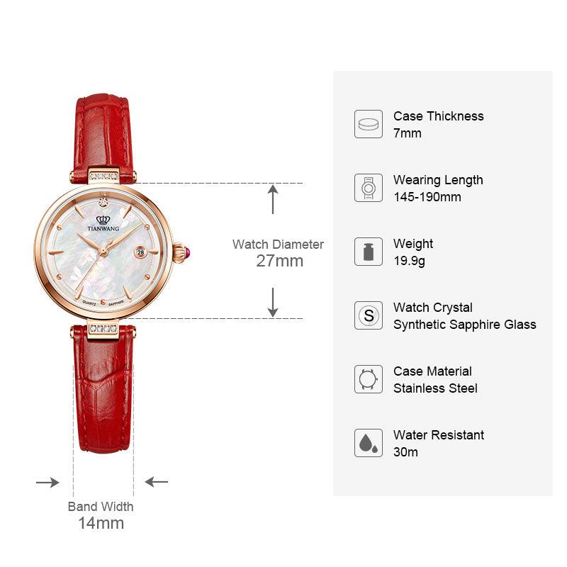 TIAN WANG Women Watches Fashion Leather Watch For Her Gift LS31368P